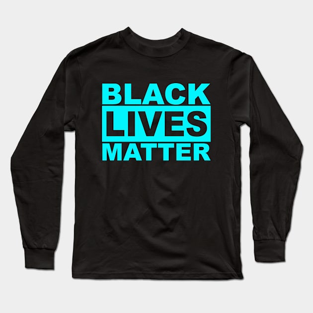 Black Lives Matter Logo (Light Blue) Long Sleeve T-Shirt by HardyShop